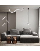 DK8056-BK Подвесной светильник SMART MOON 12W DIM 3000K-6000K, черный, алюминий, акрил