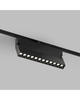 Светильник трековый GRILL поворотный 12W CRI90 24° 600лм 48V черный 3CCT+SMART DIP SWITH
