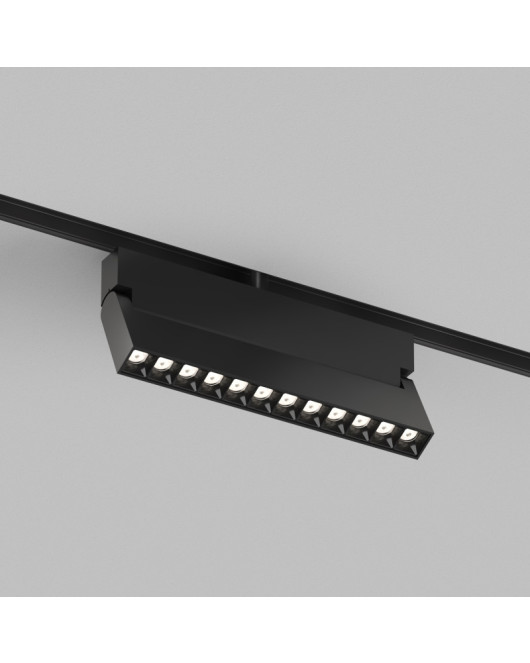 Светильник трековый GRILL поворотный 12W CRI90 24° 600лм 48V черный 3CCT+SMART DIP SWITH Светильник трековый GRILL поворотный 12W CRI90 24° 600лм 48V черный 3CCT+SMART DIP SWITH