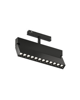 Светильник трековый GRILL поворотный 12W CRI90 24° 600лм 48V черный 3CCT+SMART DIP SWITH