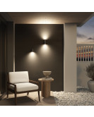DK9790-BK Настенный уличный светильник NARVIK, IP44, GU10 LED, до 15 Вт, черный, алюминий