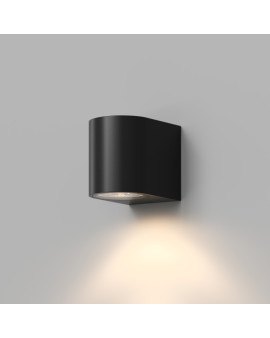 DK9790-BK Настенный уличный светильник NARVIK, IP44, GU10 LED, до 15 Вт, черный, алюминий