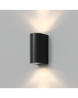 DK9791-BK Настенный уличный светильник NARVIK, IP44, 2хGU10 LED, до 15 Вт, черный, алюминий