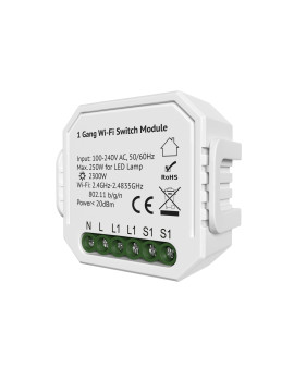 RL1001-SM/1 Одноканальное Wi-Fi реле-выключатель 1 x 2300 Вт / 250 Вт для LED