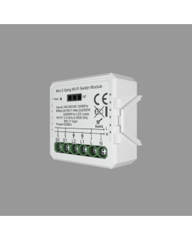 RL1002-SM Двухканальное Wi-Fi реле-выключатель 2 x 2300 Вт / 2 x 250 Вт для LED