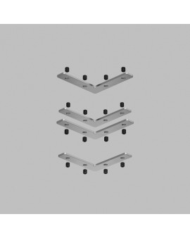 TR2019-AL Комплект угловых соединителей трека SLOTT, алюминий