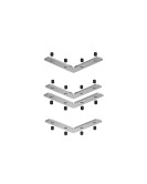 TR2019-AL Комплект угловых соединителей трека SLOTT, алюминий TR2019-AL Комплект угловых соединителей трека SLOTT, алюминий