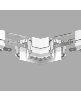 TR2026-WH Угловой элемент 90° трека SMART ONE, алюминий, белый