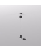 TR2124-BK Подвод питания для подвесного монтажа трека SMART BASE, АС 220-240V, IP20, 5м, черный, алюминий