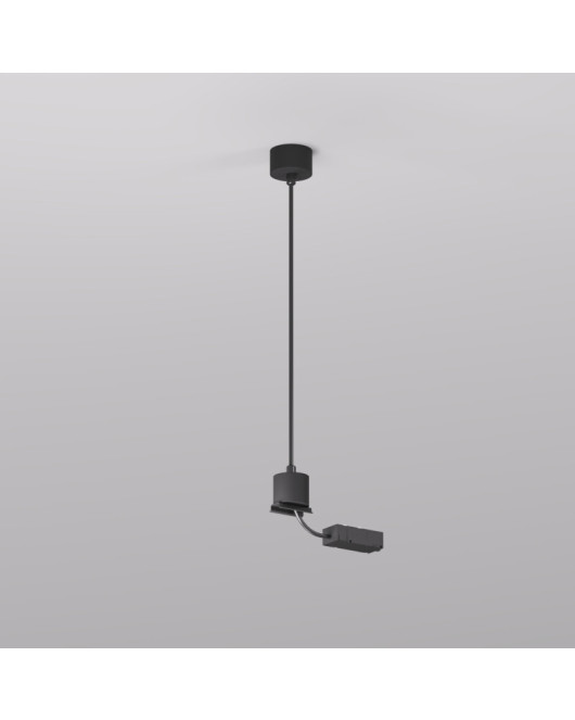 TR2124-BK Подвод питания для подвесного монтажа трека SMART BASE, АС 220-240V, IP20, 5м, черный, алюминий