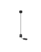 TR2124-BK Подвод питания для подвесного монтажа трека SMART BASE, АС 220-240V, IP20, 5м, черный, алюминий
