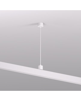 TR2124-WH Подвод питания для подвесного монтажа трека SMART BASE, АС 220-240V, IP20, 5м, белый, алюминий