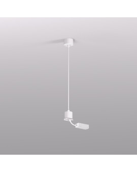 TR2124-WH Подвод питания для подвесного монтажа трека SMART BASE, АС 220-240V, IP20, 5м, белый, алюминий