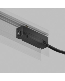 Подвод питания торцевой для трека SMART SLIM BASE, односторонний, 220В AC, чёрный Подвод питания торцевой для трека SMART SLIM BASE, односторонний, 220В AC, чёрный