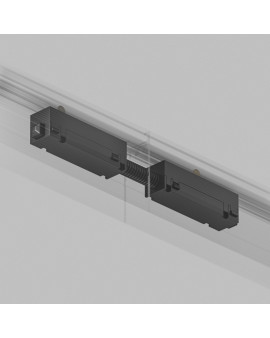Прямой соединитель для трека SMART SLIM BASE, электрический, чёрный, алюминий Прямой соединитель для трека SMART SLIM BASE, электрический, чёрный, алюминий