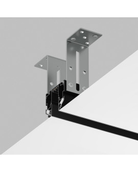 Шинопровод SMART SLIM ONE, 3м, для натяжных потолков (под гарпун), 220В AC, IP20, чёрный, алюминий