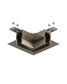 Угловой элемент трека HIDE SHINE PRIME для ГКЛ 12,5мм потолок-потолок 90° 48V DC Темный никель алюми Угловой элемент трека HIDE SHINE PRIME для ГКЛ 12,5мм потолок-потолок 90° 48V DC Темный никель алюми
