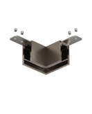 Угловой элемент для трека BASE SHINE PRIME 90° потолок-потолок Темный никель алюминий Угловой элемент для трека BASE SHINE PRIME 90° потолок-потолок Темный никель алюминий