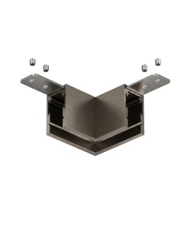 Угловой элемент для трека BASE SHINE PRIME 90° потолок-потолок Темный никель алюминий Угловой элемент для трека BASE SHINE PRIME 90° потолок-потолок Темный никель алюминий