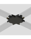 Соединитель X-образный для треков Air, серия Base, пластик, чёрный