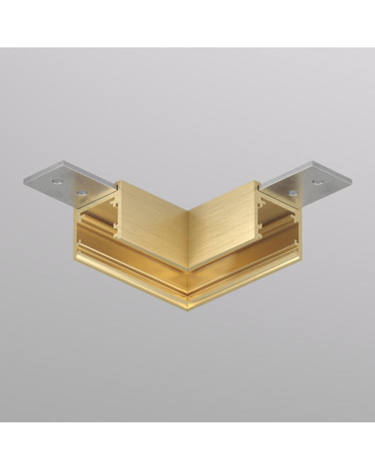 TR5731-SB Угловой элемент для трека SHINE BASE 90° потолок-потолок, сатинированная латунь, алюминий